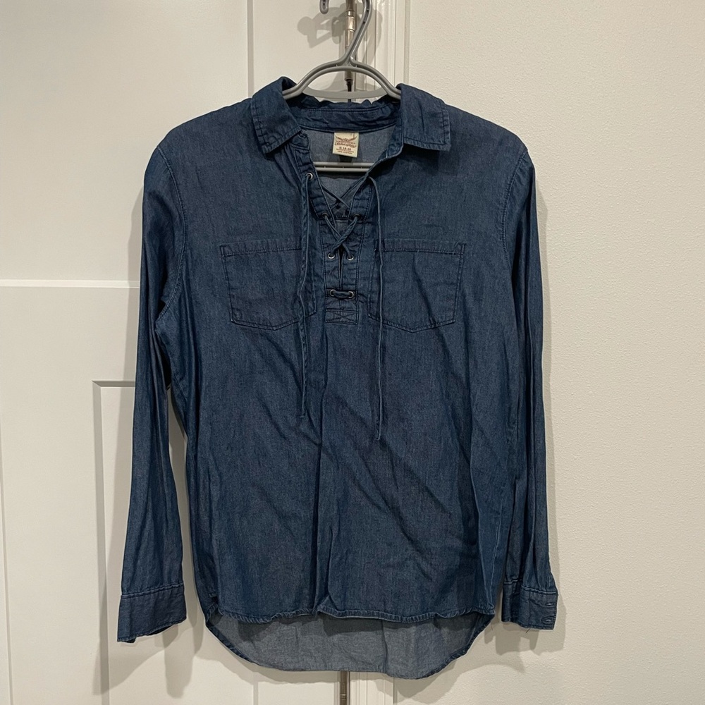Denim Faded Glory Long Sleeves Size Small